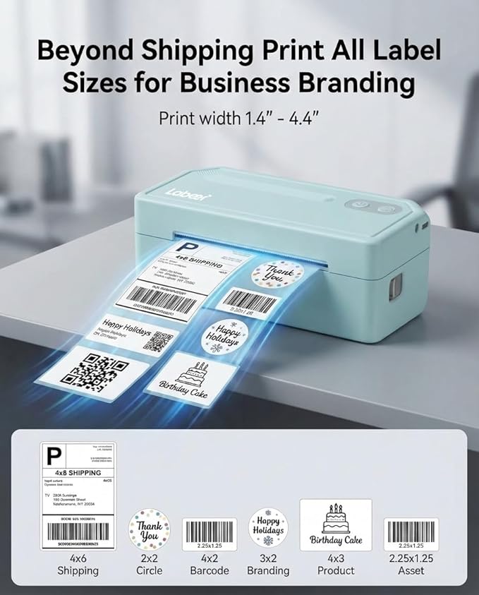 Labeer Bluetooth Thermal Shipping Label Printer, Wireless 4x6 Label Printer - Image 4