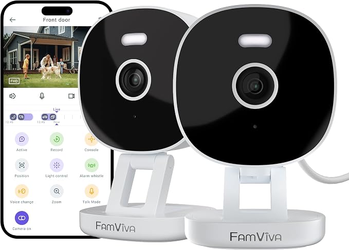 2K Wired Security Camera, Indoor/Outdoor by FamViva