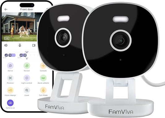 2K Wired Security Camera, Indoor/Outdoor by FamViva