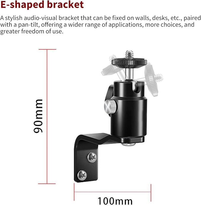 E Shape Adjustable Metal Camera Wall Mount, Speaker Wall Mount, - Image 2