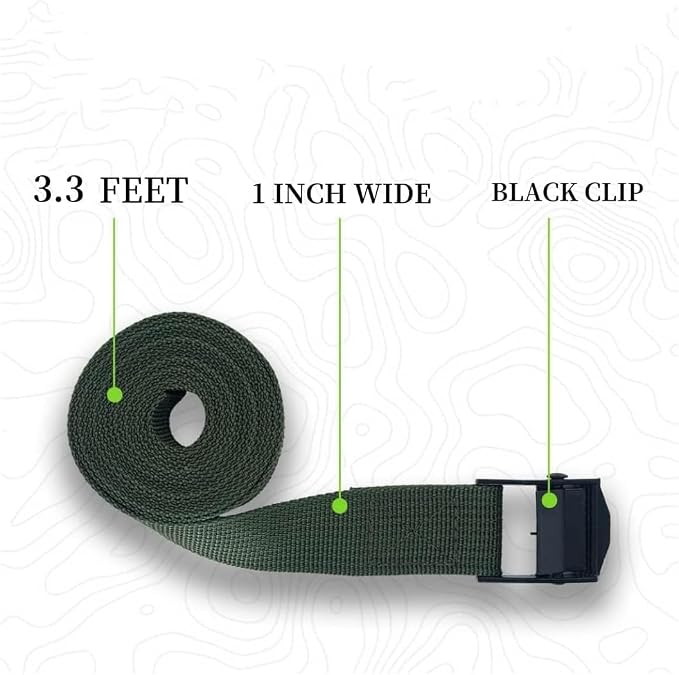 2 Pack Heavy Duty Trail Camera Straps 440LBS, Upgraded Lockable Tie Down Straps - Image 2