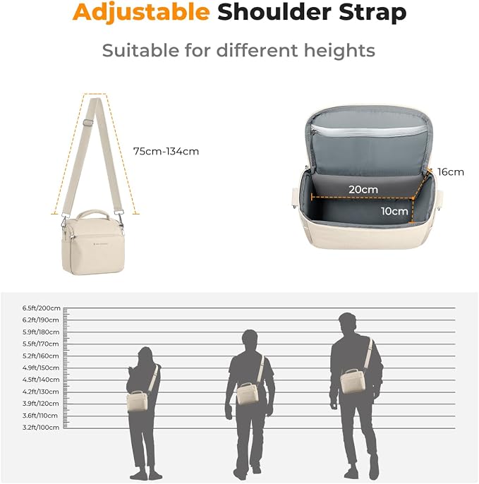 K&F CONCEPT Camera Sling Bag Small Crossbody Camera Case DSLR/SLR/Cute Compact - Image 6