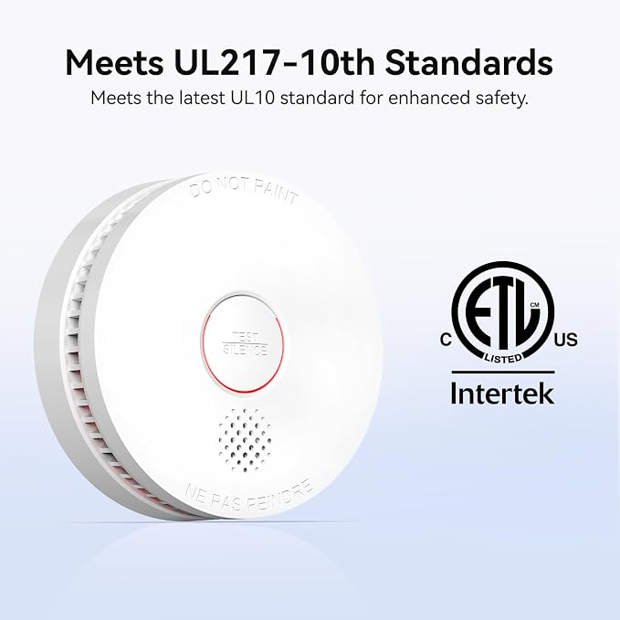 SITERWELL Smoke Detector, 10 Year Product Life Fire Alarm - Image 2