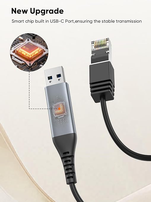 CableCreation USB to Ethernet Cable 10FT, USB to RJ45 Internet LAN Network Cable - Image 4