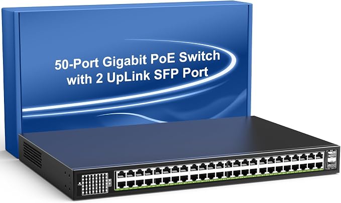 48-Port Gigabit PoE Switch Unmanaged by Vimin