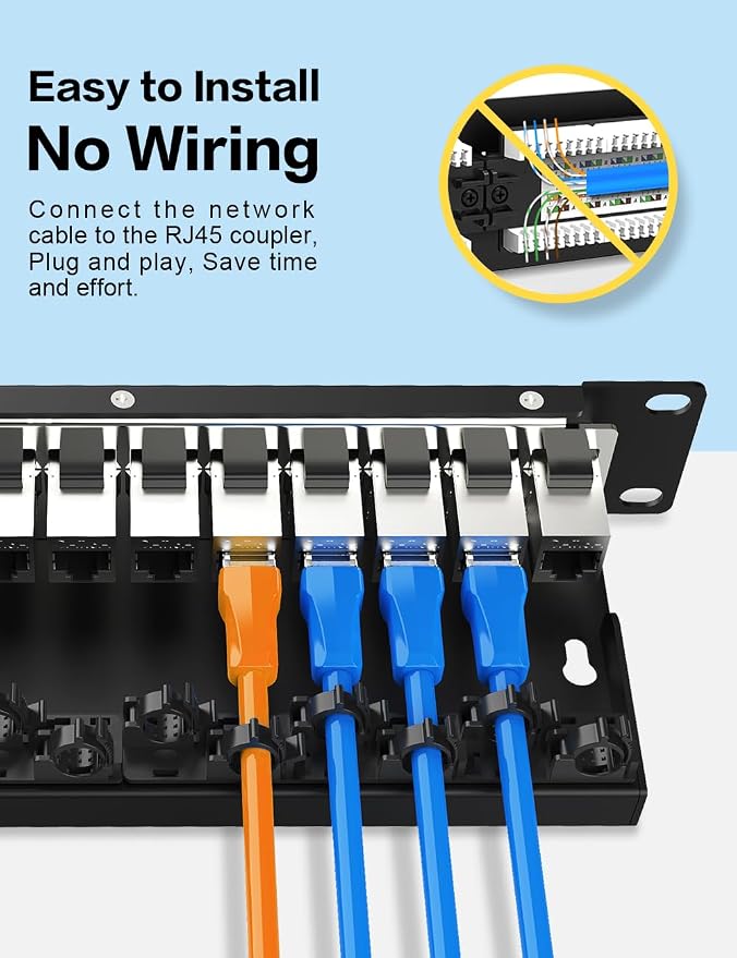 12 Port Keystone Patch Panel CAT6a - Image 4