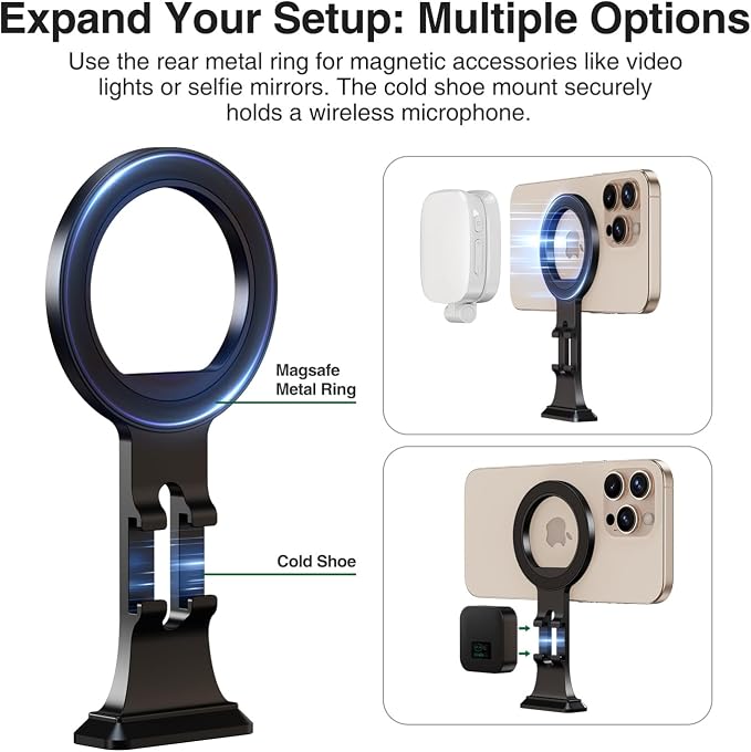 elitehood Aluminum Magsafe Tripod Phone Mount, Compact Phone Holder - Image 5