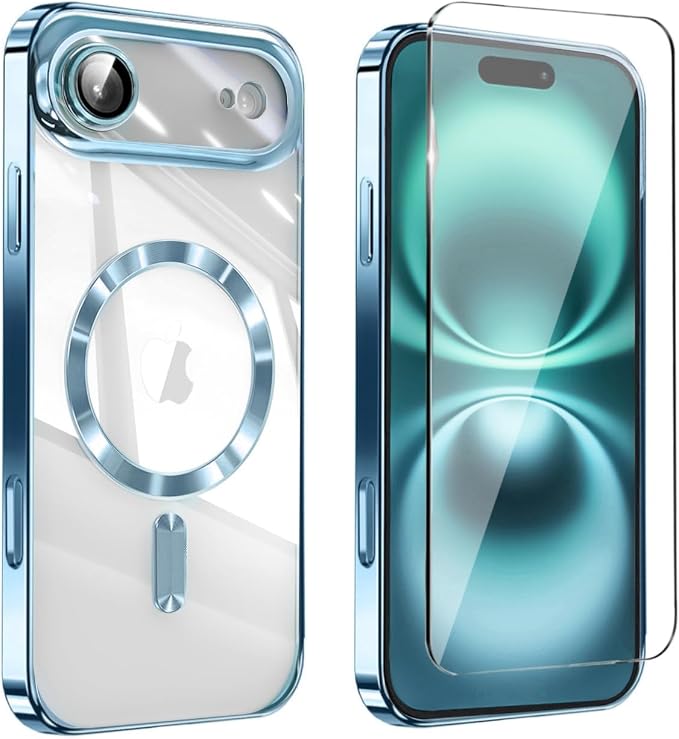 Magnetic Glossy Case for iPhone 17 Air, iPhone 17Air Phone Case Slim Clear by Unknown