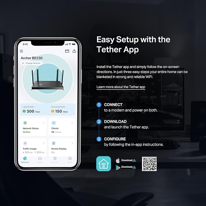 TP-Link Dual-Band BE3600 Wi-Fi 7 Router Archer BE230 | 4-Stream | 2×2.5G + 3×1G - Image 9