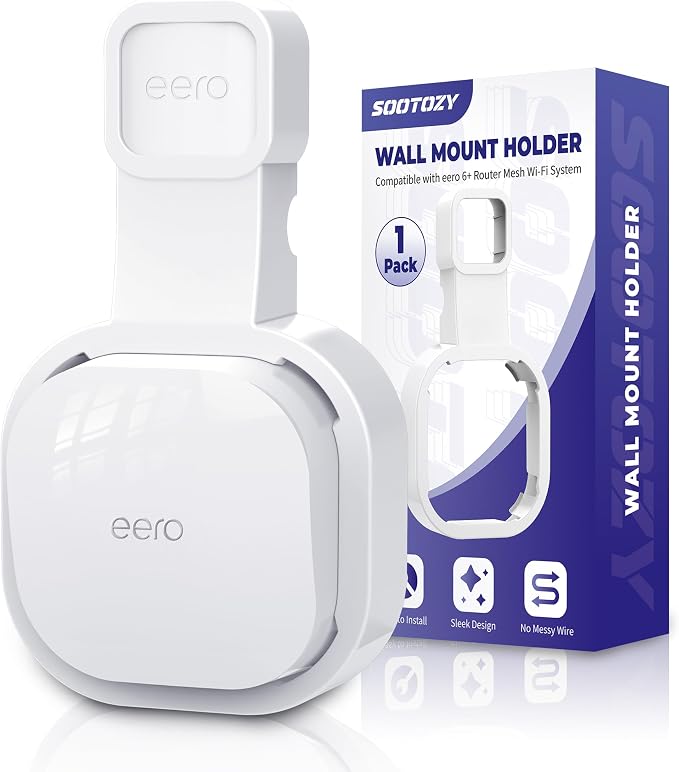 Wall Mount Holder for eero 6 and for eero 6+ Router Mesh Wi-Fi System – No by Sootozy