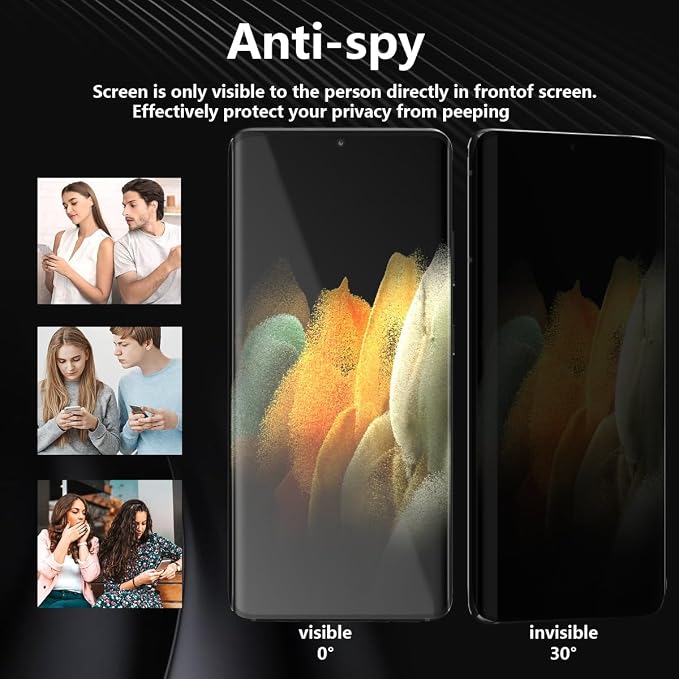 1 Pack for Samsung Galaxy S21 Ultra Privacy Screen Protector - Image 4