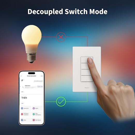Aqara Smart Light Switch H2, Thread/Zigbee Protocol, Wall Switch - Image 5