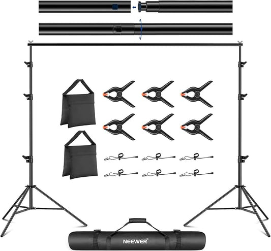 NEEWER 8.5x10ft Adjustable Backdrop Stand Kit, Photography Background Support by Neewer