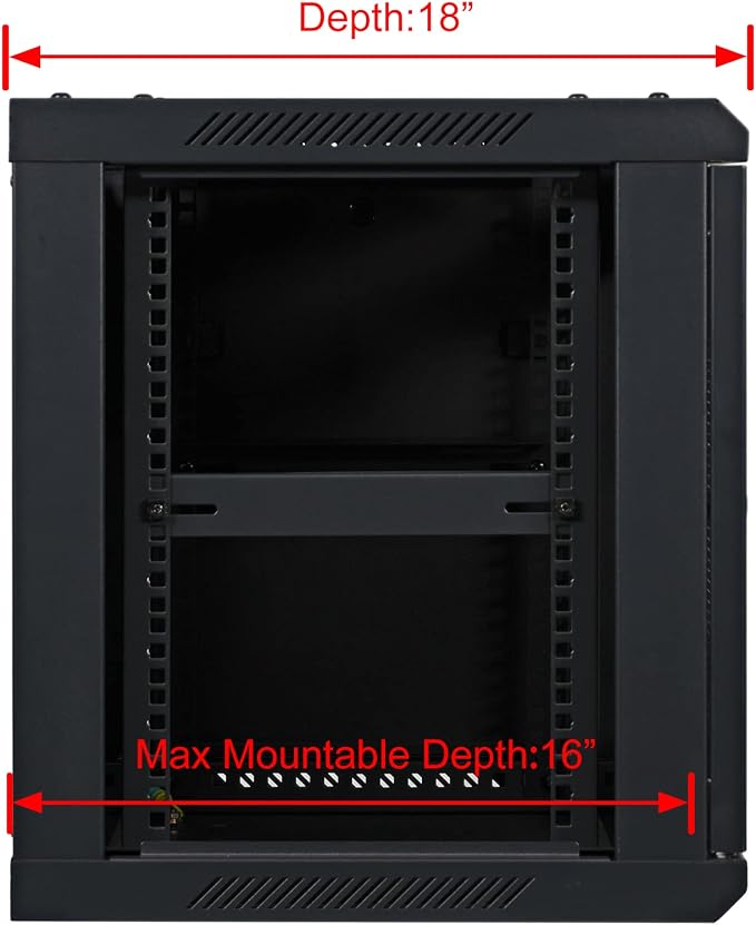 AEONS 9U Professional Wall Mount Network Server Cabinet Enclosure 19-Inch - Image 4