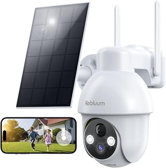 Security Camera Wireless Outdoor, 2K Solar Security Camera, Battery Powered by RebluumSecurity