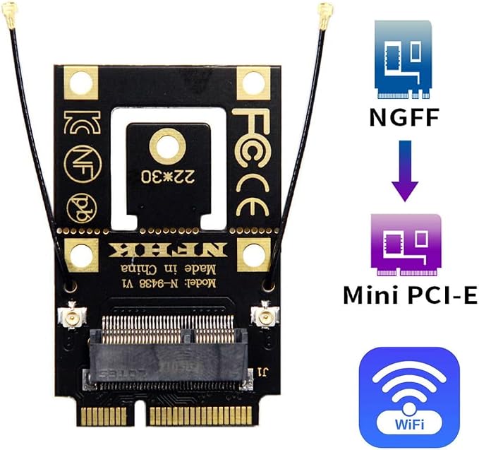 NGFF M.2 Key-A to Mini PCI-E PCI Express Converter Adapter - Image 5