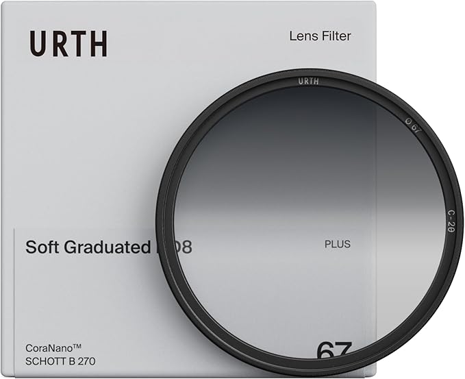 Urth 58mm Soft Graduated ND8 Lens Filter — 3-Stop, HD Optical Glass 20-Layer by Urth