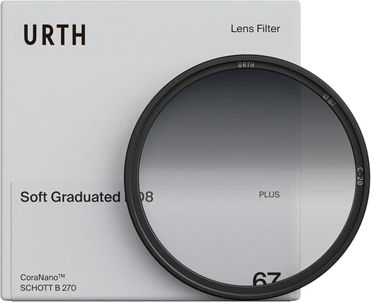 Urth 67mm Soft Graduated ND8 Lens Filter — 3-Stop, HD Optical Glass 20-Layer by Urth