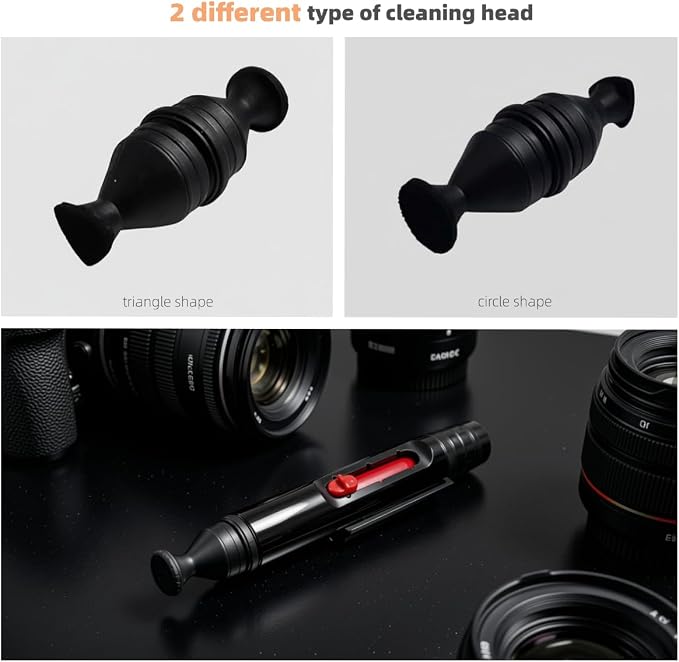 2pcs Lens Cleaning Pen with Carbon Cleaning Head and Brush - Image 4