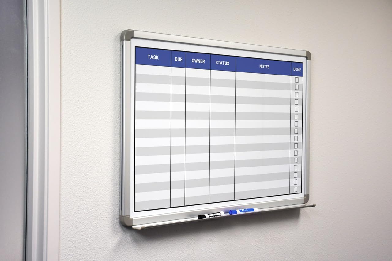 Task List Whiteboard 36" x 24"