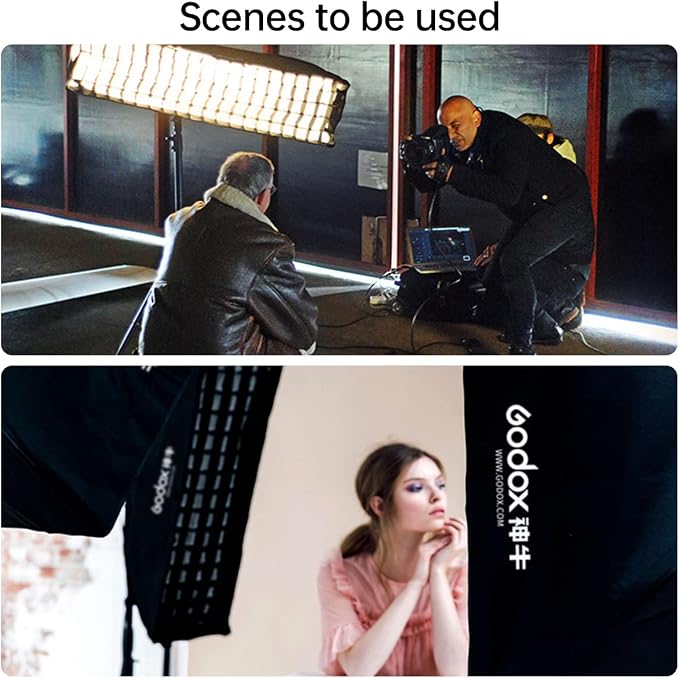 Godox 2PCS FW30x120cm/12 x47 Bowens Mount Strip Honeycomb Grid Softbox - Image 8