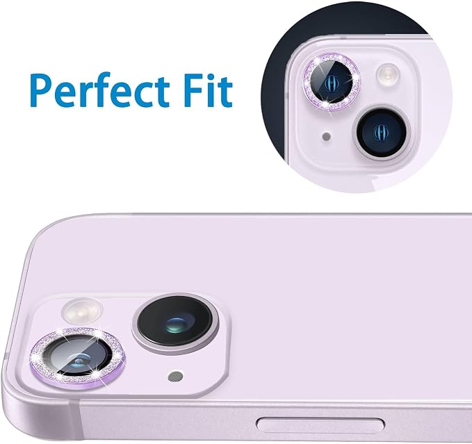 Compatible with iPhone 15 & 15 Plus Camera Lens Protector, Bling Glitter - Image 6