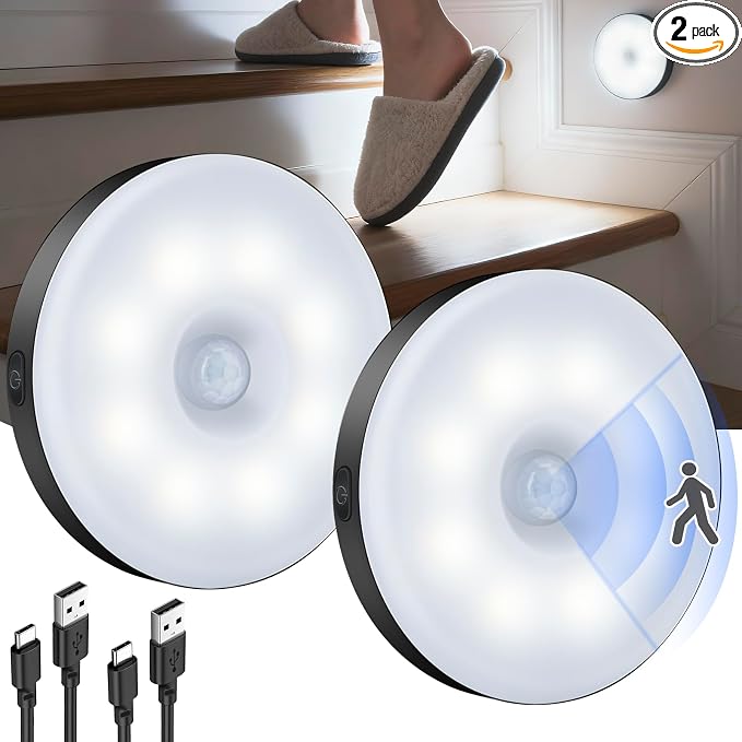DWEPTU Motion Sensor Night Light 2 Pack LED Night Lights, Dusk to Dawn Motion by DWEPTU