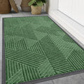 Smiry Front Door Mat Outside Entrance, Low Profile Rubber Doormat by Smiry