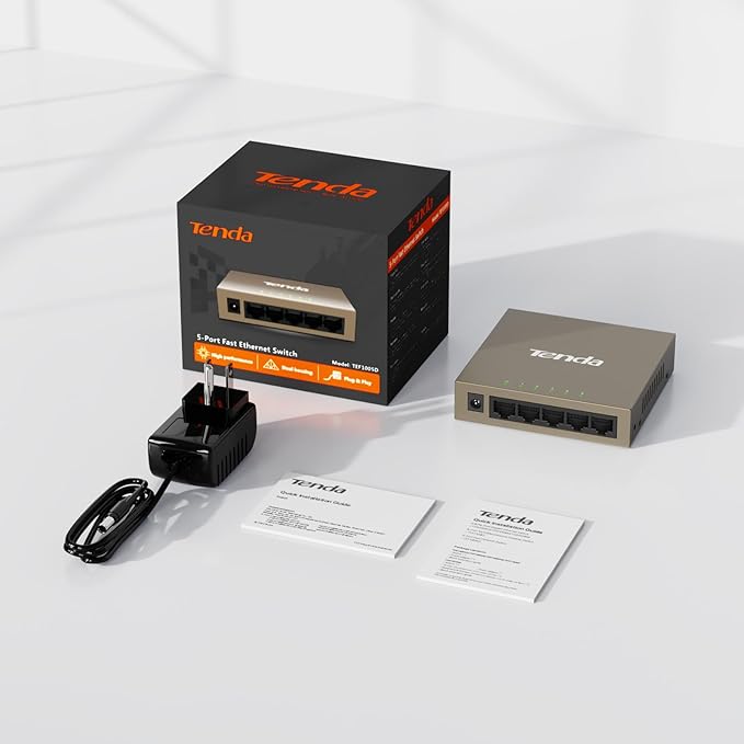 Tenda 5 Port Fast Ethernet Switch | Ethernet Splitter | 5 x 10/100Mbps Ports | - Image 7