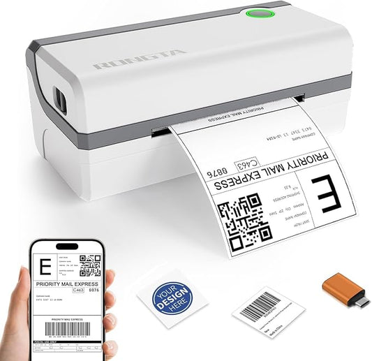 Rongta Bluetooth Thermal Shipping Label Printer, Wireless 4x6 Label Sticker by RONGTA
