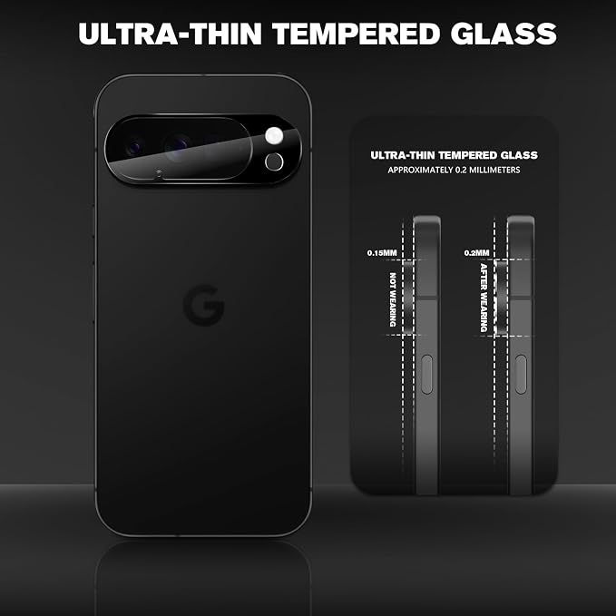 3 Pack for Google Pixel 10 Pro XL Camera Lens Protector, Tempered Glass 9 - Image 3