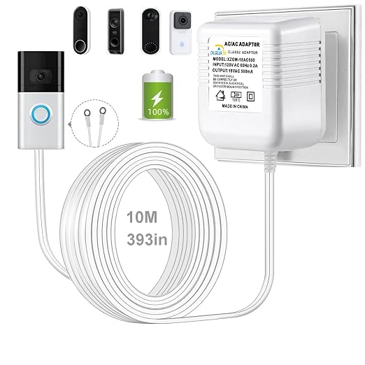 Visual Doorbell Power Adapter 18V 500mA Compatible by XZGm