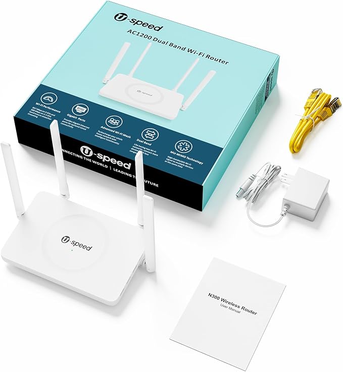 U-SPEED AC1200 WiFi Router Dual Band Wireless Internet Router, Speed Up to 1.2 - Image 8