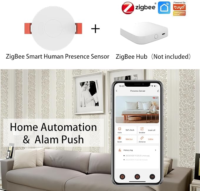 Presence Sensor, WenzhiIoT Smart Motion Sensor Zigbee 5.8 GHz Radar MmWave - Image 5