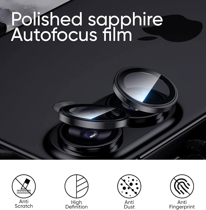 MAGIC JOHN for iPhone 16Plus/16 Camera Lens Protector 9H Aerospace Tempered - Image 5