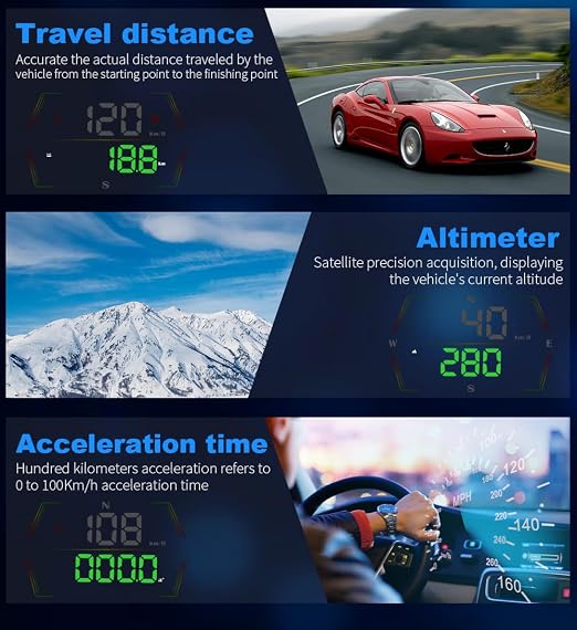 HUD Heads Up Display for Cars 2025 New Universal Digital GPS Speedometer LED - Image 8