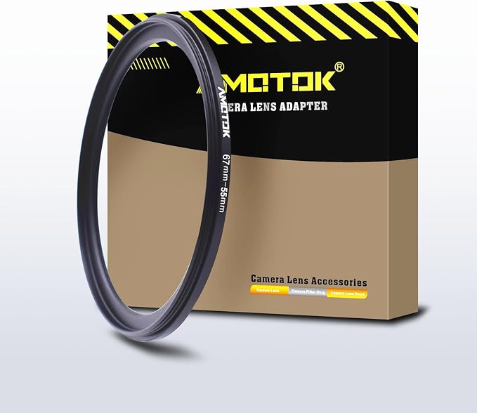 67mm Lens to 55mm Camera Lens Adapter, 67mm-55mm Filter Step-Down Ring by AMOTOK