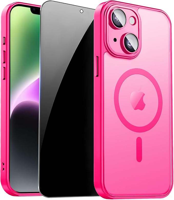for iPhone 14 Plus Case with Privacy Screen Protector and Camera Protection by ZOZDOKG