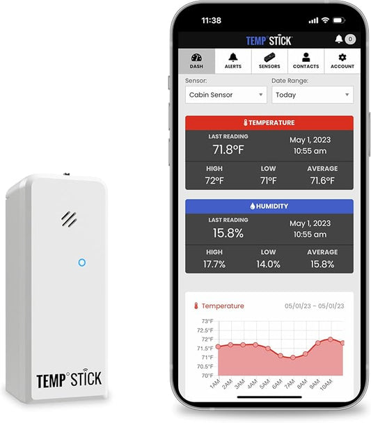 Temp Stick Remote WiFi Temperature & Humidity Sensor, Data Logger. No by Ideal+Sciences