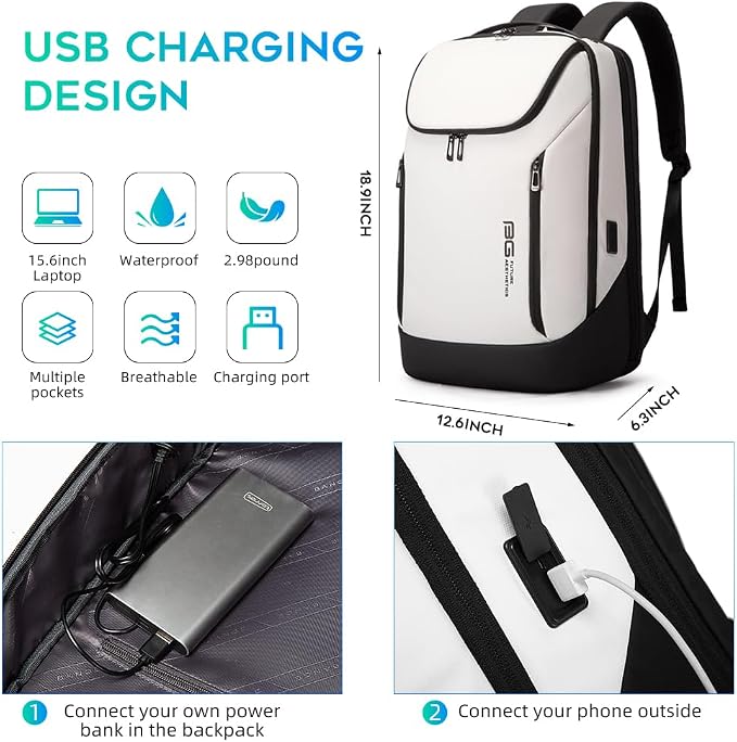 BANGE Business Smart Backpack Waterproof fit 15.6 Inch Laptop Backpack - Image 3