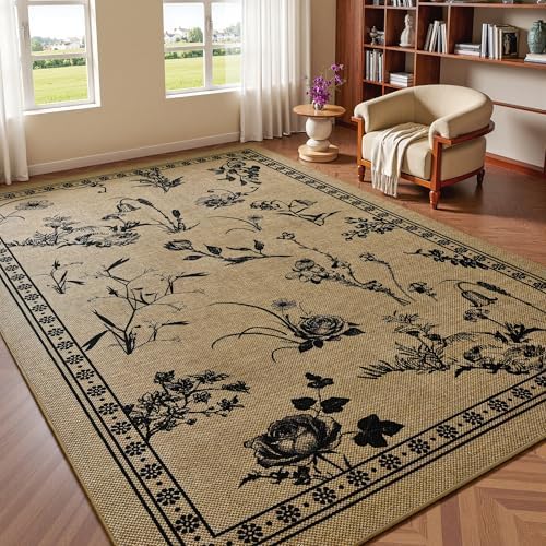 Easy Jute Outdoor Rug, Washable 3x5 Front Door Mat - Image 4