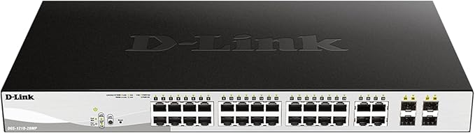 D-Link 28-Port Gigabit Smart Managed PoE+ Switch, 24 PoE+ Ports + 4 SFP Combo by D-Link