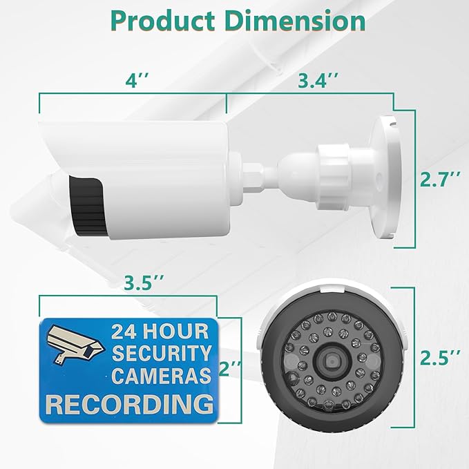 WALI Dummy Fake Camera, Surveillance Security CCTV Dome Camera, Indoor Outdoor - Image 3
