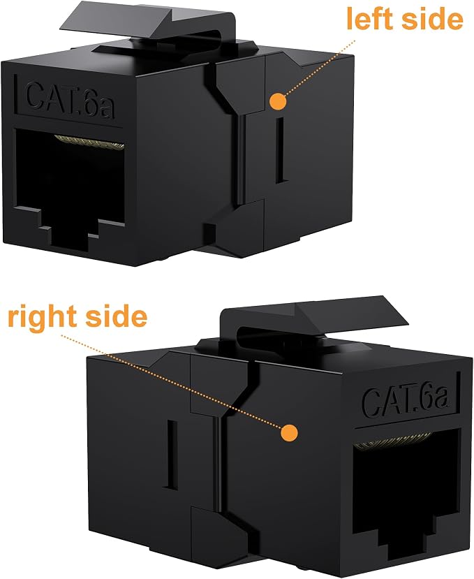 20 Pack CAT6A RJ45 Keystone Couplers, Ethernet Keystone Jack Female to Female - Image 8