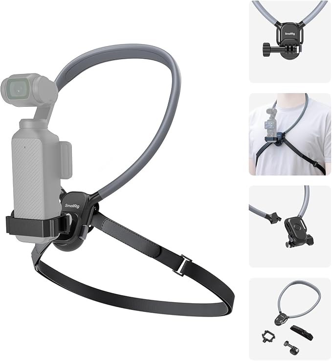 SMALLRIG Magnetic Neck Mount for DJI Pocket 4/3/OSMO 360/Nano/Action 6/5 Pro/4 by SmallRig