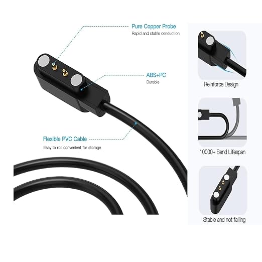 Acediar 3.3FT Smart Watch Charger Magnetic USB Charging Cable - Image 3