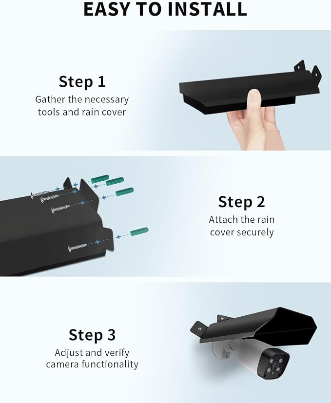 Universal Sun Rain Shade Camera Cover Shield, Protective Roof - Image 4