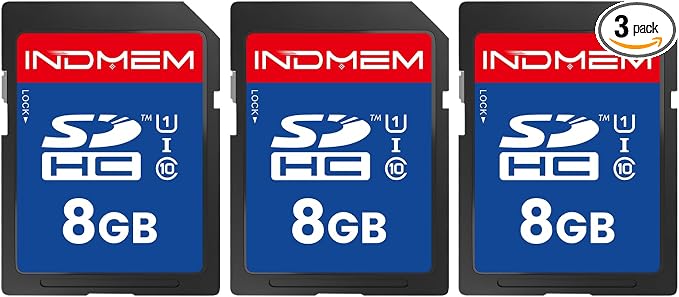 8GB SD Card, C10 SDHC UHS-I Memory Cards U1 Class 10 High-Speed Full 4K HD by elecacc
