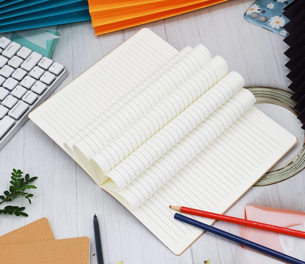 32 Pack Notebook Journals for Travelers, Students and Office, Writing Diary Subject Notebooks Planner with Thick Paper, 60 Pages, 30 Sheets, 8.3x5.5 inch, A5 Size, Travel Journal Set (Lined)