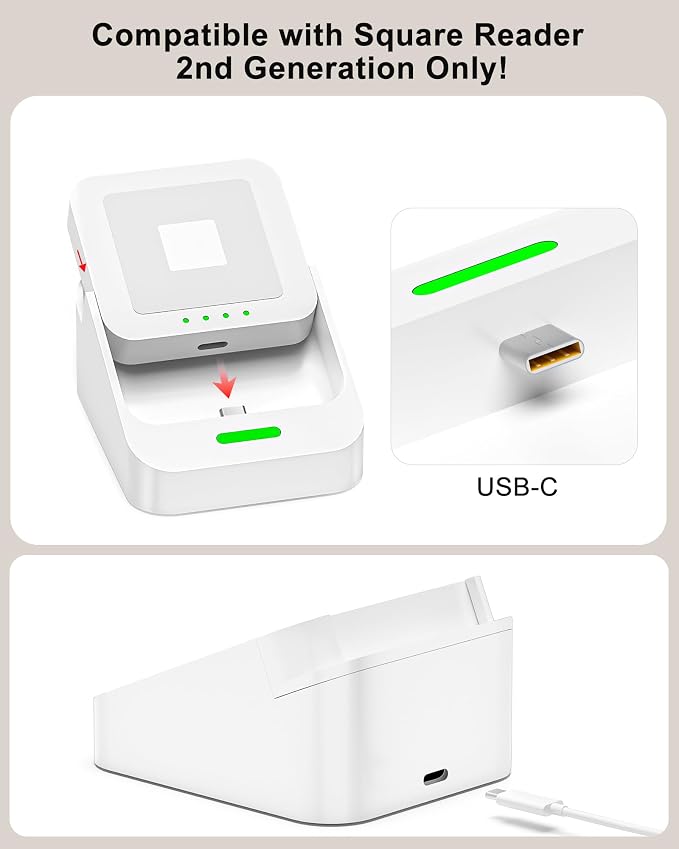 WUKUR Reader Dock for Square Card Reader 2nd Gen, Holder Stand for Square - Image 6